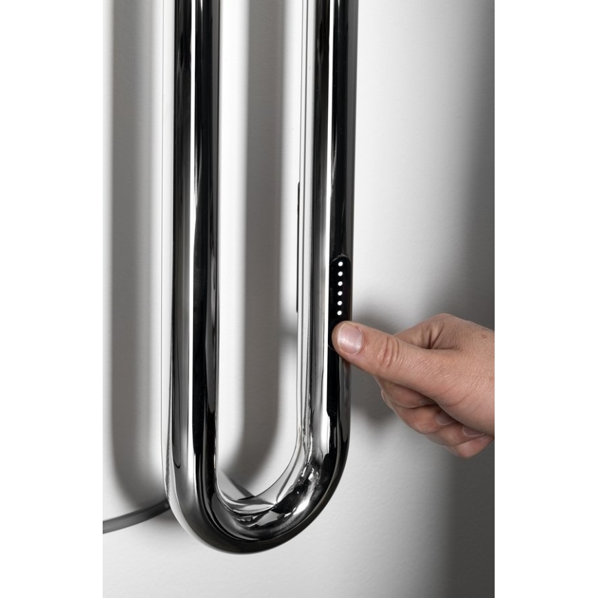 Sapho - Elektriskais dvieļu žāvētājs ar taimeri DUOPASSO 45W 170x12 cm spīdīgs hroms