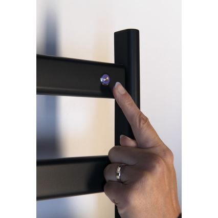 Sapho - Elektriskais dvieļu žāvētājs ELIAS 105W/230V 49x73 cm matēta melna