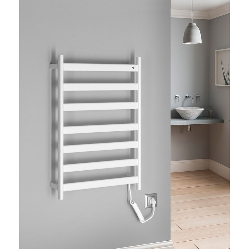 Sapho - Elektriskais dvieļu žāvētājs ELIAS 105W 73x49 cm matēta balta