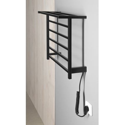 Sapho - Elektriskais dvieļu žāvētājs ELZOR 60 W, 47 x 50 cm, matēts melns