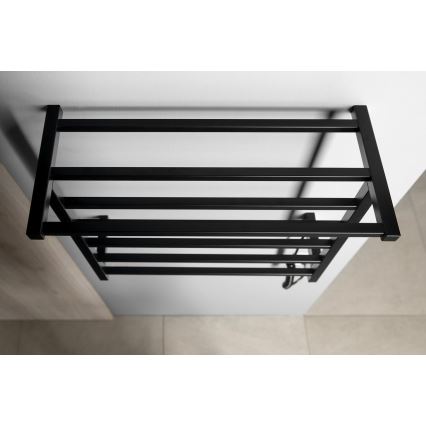 Sapho - Elektriskais dvieļu žāvētājs ELZOR 60 W, 47 x 50 cm, matēts melns