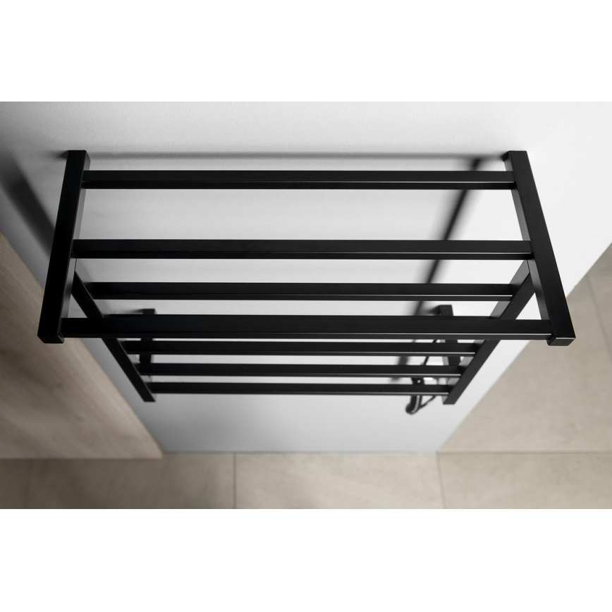 Sapho - Elektriskais dvieļu žāvētājs ELZOR 60 W, 47 x 50 cm, matēts melns