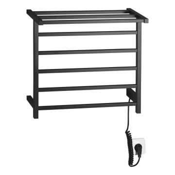 Sapho - Elektriskais dvieļu žāvētājs ELZOR 60W/230V 47x50 cm matēts melns