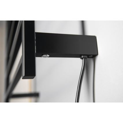 Sapho - Elektriskais dvieļu žāvētājs ELZOR 60W/230V 47x50 cm matēts melns