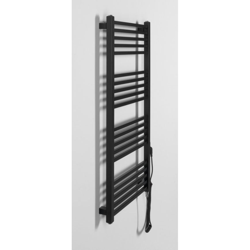 Sapho - Elektriskais dvieļu žāvētājs METRO-E 400 W 106 x 50 cm matētā melnā krāsā