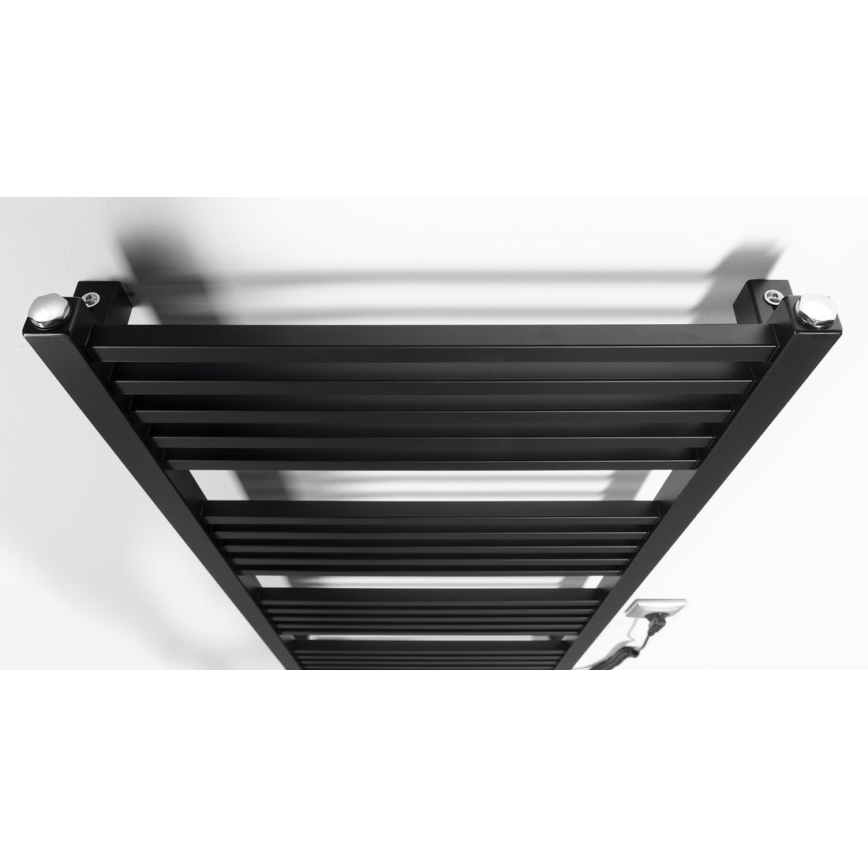 Sapho - Elektriskais dvieļu žāvētājs METRO-E 400 W 106 x 50 cm matētā melnā krāsā