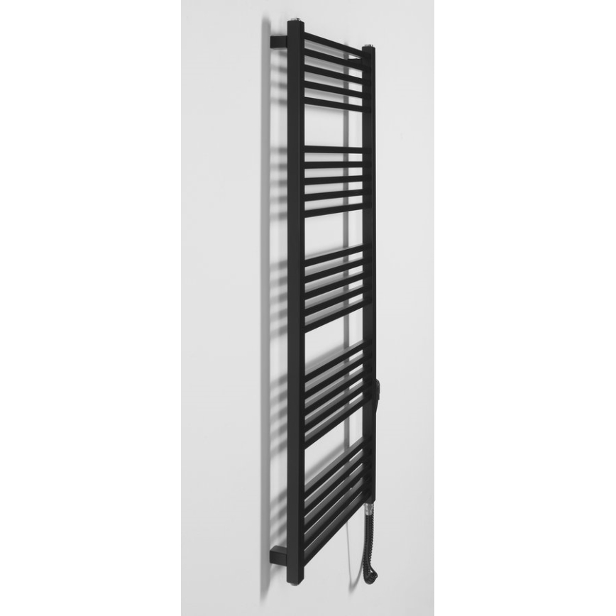 Sapho - Elektriskais dvieļu žāvētājs METRO-E 500 W 134 x 50 cm, matētas melnas krāsas
