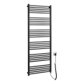 Sapho - Elektriskais dvieļu žāvētājs METRO-E 800W 162x60 cm matēts melns