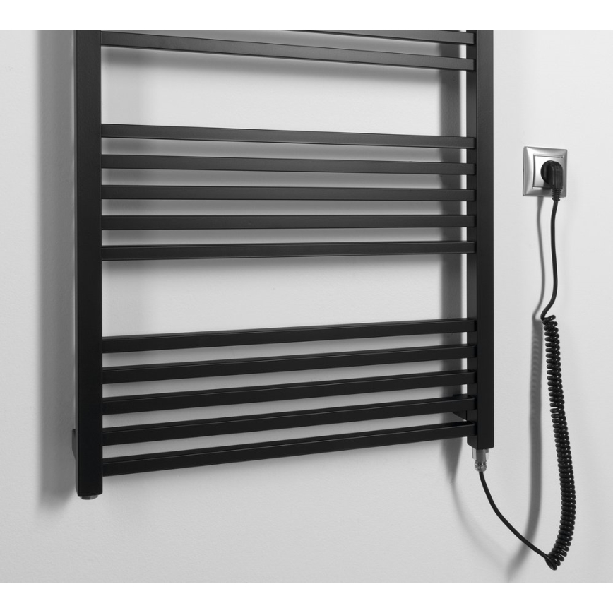 Sapho - Elektriskais dvieļu žāvētājs METRO-E 800W 162x60 cm matēts melns