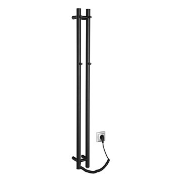 Sapho - elektriskais dvieļu žāvētājs PAPINADO, 40 W, 120 x 11 cm, matētā melnā krāsā