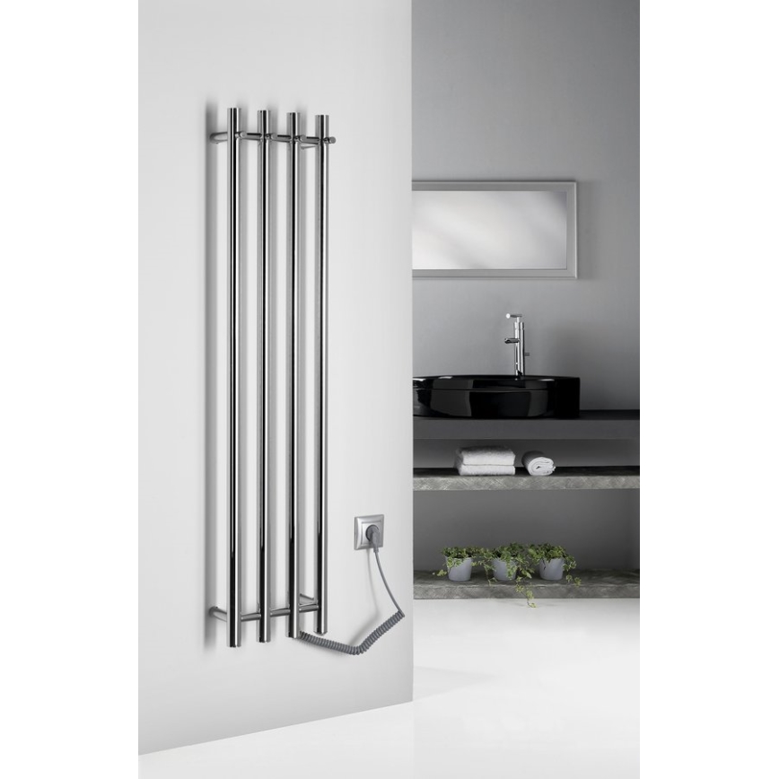 Sapho - Elektriskais dvieļu žāvētājs PAPINADO 85W 120x26 cm spīdīgs hroms, labais