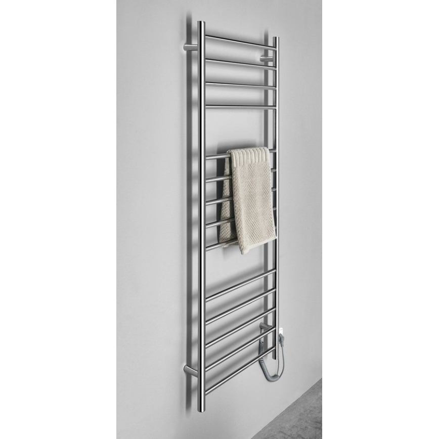 Sapho - Elektriskais dvieļu žāvētājs REDONDO 130W/230V 150 cm spīdīgi hromēts pa labi apaļa