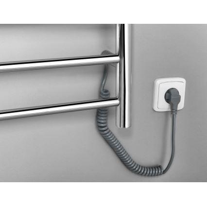 Sapho - Elektriskais dvieļu žāvētājs REDONDO 130W/230V 150 cm spīdīgi hromēts pa labi apaļa