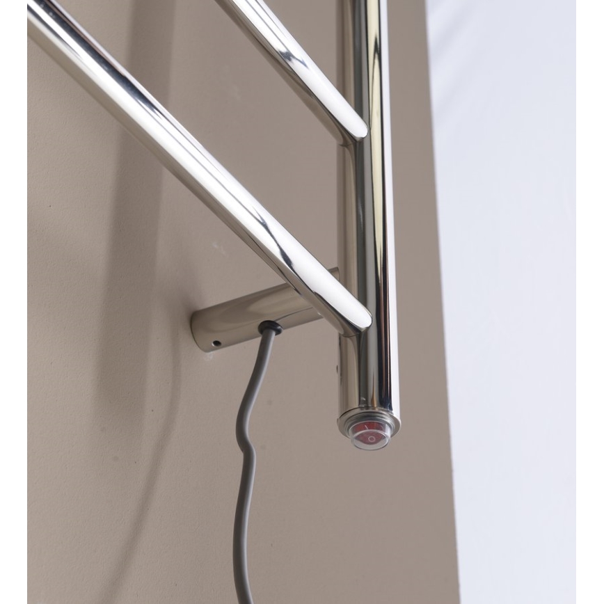 Sapho - Elektriskais dvieļu žāvētājs REDONDO 130W/230V 150 cm spīdīgi hromēts pa labi apaļa