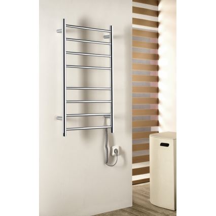 Sapho - Elektriskais dvieļu žāvētājs REDONDO 75W/230V 90 cm spīdīgi hromēts pa labi apaļa