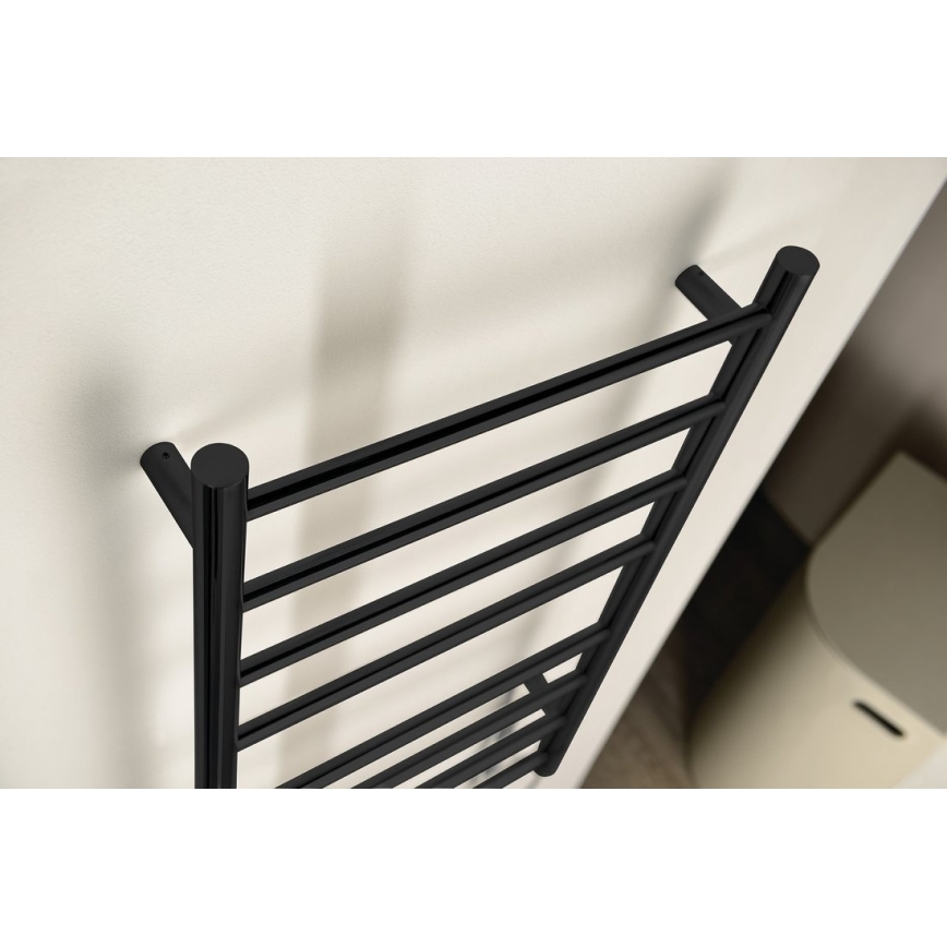 Sapho - Elektriskais dvieļu žāvētājs REDONDO 75W 90x50 cm matēts melns