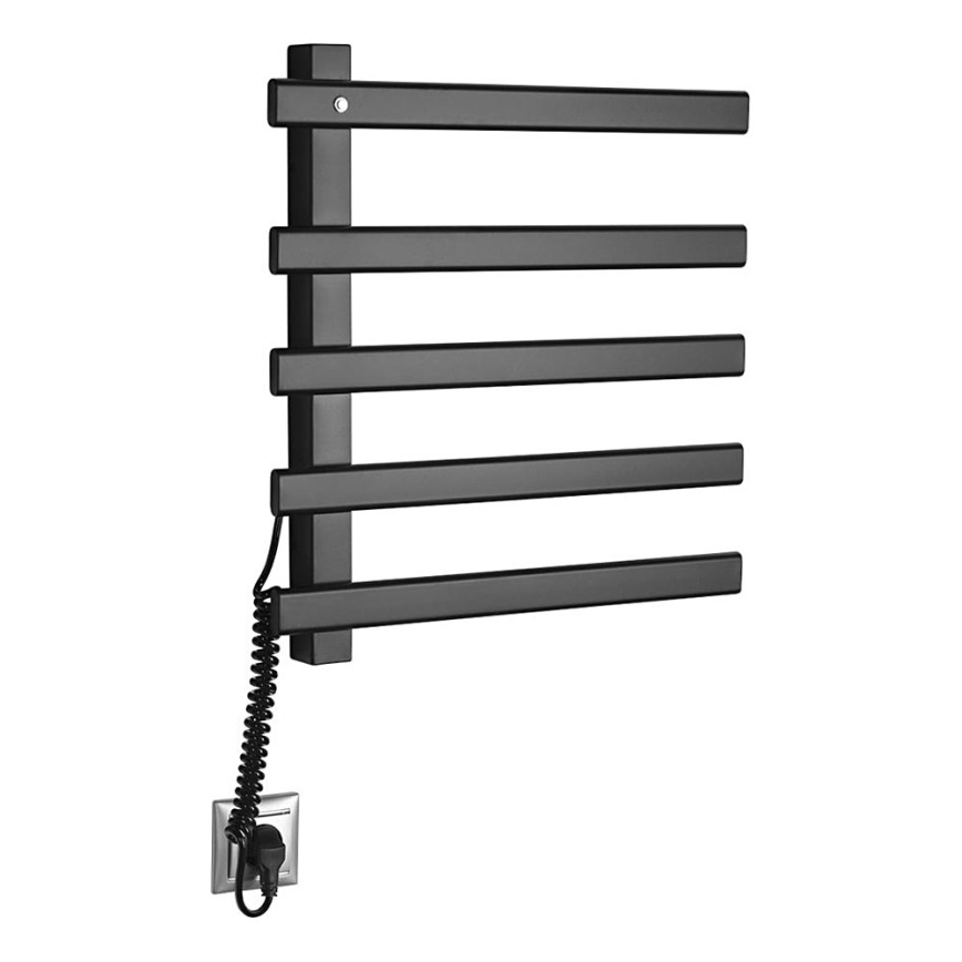 Sapho - Elektrisks dvieļu žāvētājs ELCOR 63W/230V 48x52 cm matēts melns