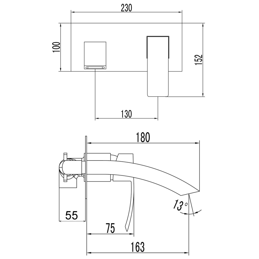 Sapho - GINKO izlietnes jaucējkrāns, matēts melns