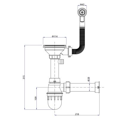 Sapho - granīta virtuves izlietne 77x44 cm, bēša