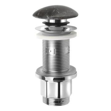 Sapho - Izlietnes Click-Clack aizbīdnis BLOK Ø 6,7 cm akmens/melns