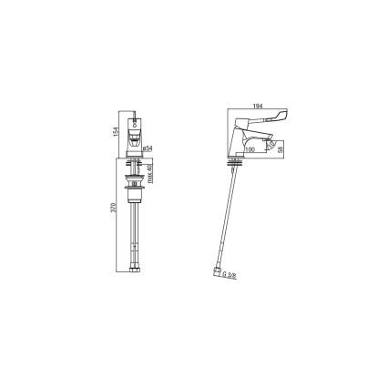 Sapho - Izlietnes jaucējkrāns LEA 15,4 cm spīdīgs hroms