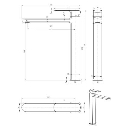 Sapho - Izlietnes jaucējkrāns MIXONA 29,8 cm spīdīgs hroms
