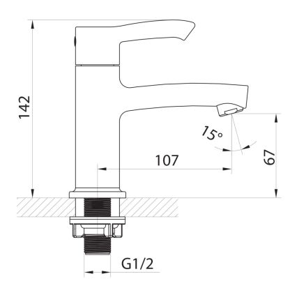 Sapho - izlietnes jaucējkrāns SMALL 14 cm spīdīgs hroms