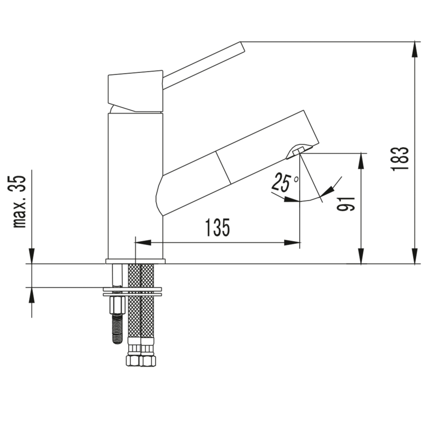 Sapho - Izlietnes jaucējkrāns SOLITER 18,3 cm spīdīgs hroms