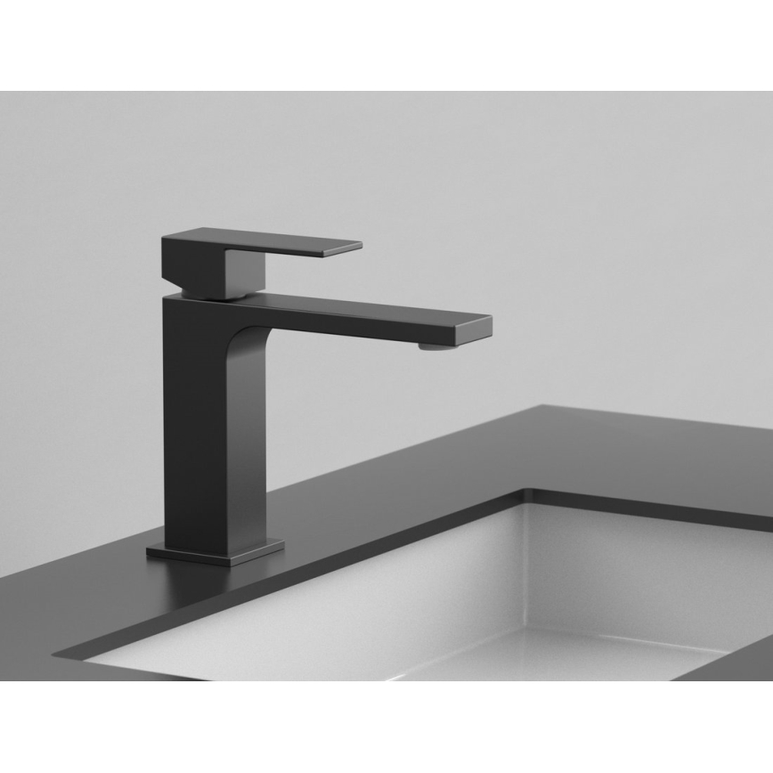 Sapho - Izlietnes krāns CUBEMIX 15,3 cm matēts melna