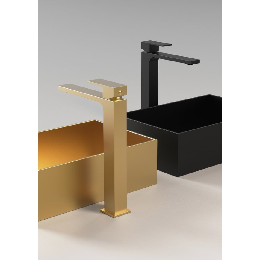 Sapho - Izlietnes krāns CUBEMIX 27,8 cm matēts melna