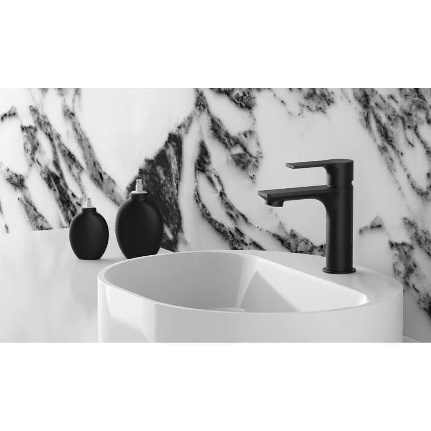 Sapho - Izlietnes krāns PAX 16,5 cm matēts melna