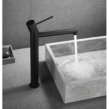 Sapho - Izlietnes maisītājs SOLARIS 32 cm matēts melns