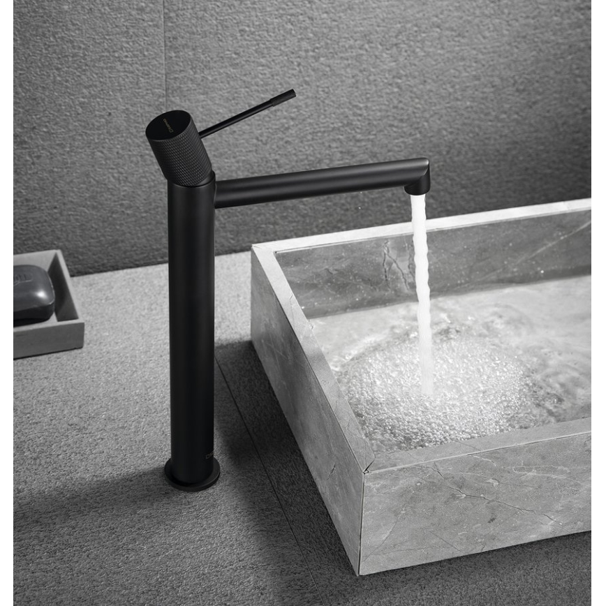 Sapho - Izlietnes maisītājs SOLARIS 32 cm matēts melns