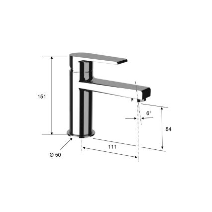 Sapho - KAI izlietnes jaucējkrāns 15 cm, matēts melns