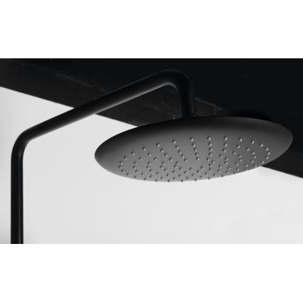 Sapho - matēts melns dušas komplekts ar jaucējkrānu SOLARIS