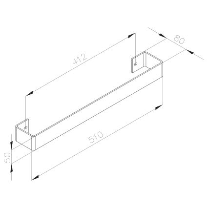 Sapho - Sienas dvieļu pakaramais COLONNA 8x51 cm spīdīgs hroms