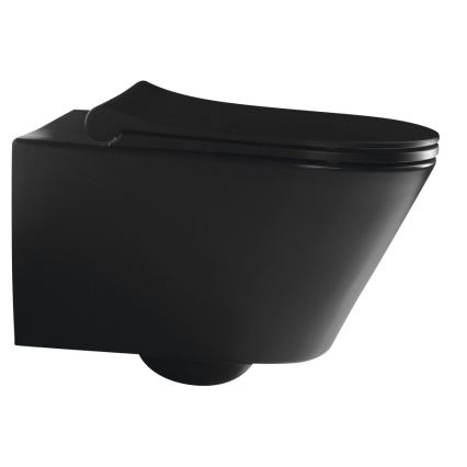 Sapho - Sienas piestiprināms WC AVVA keramika/melna