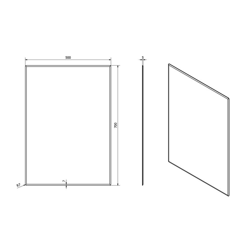 Sapho - Spogulis ACCORD 50x70 cm skaidrs