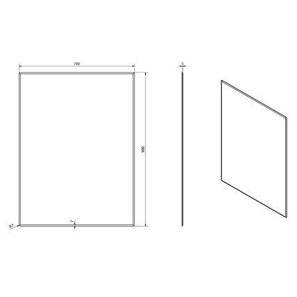 Sapho - Spogulis ACCORD 70x90 cm