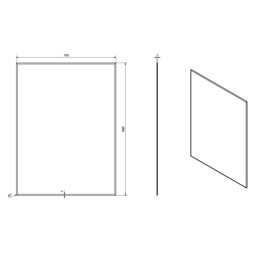 Sapho - Spogulis ACCORD 70x90 cm