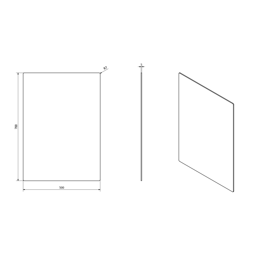 Sapho - Spogulis PLAIN 50x70 cm