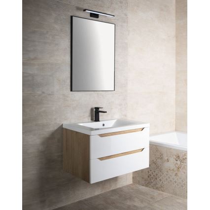 Sapho - Spogulis rāmī AROWANA 60x80 cm matēts melns