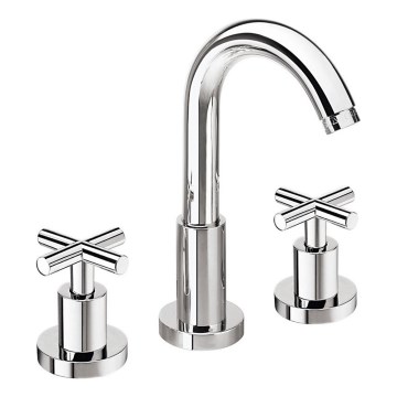 Sapho - trīscaurumu izlietnes jaucējkrāns AXIA RETRO 23,8 cm spīdīgs hroms