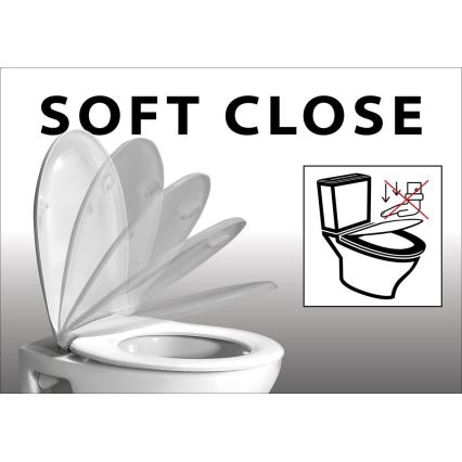 Sapho - Tualetes poda vāks SoftClose EDITA balta