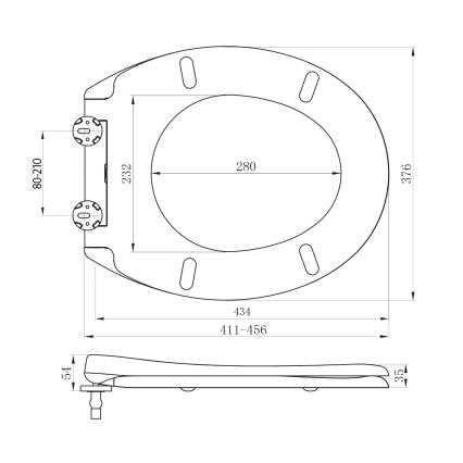 Sapho - Tualetes sēdeklis ADINA SoftClose balts