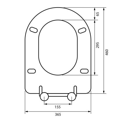Sapho - Tualetes sēdeklis SoftClose, pelēks