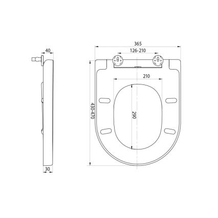 Sapho - Tualetes sēdeklis SoftClose TURKU balts