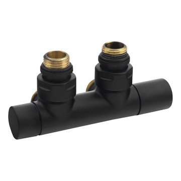 Sapho - TWIN centrālā pieslēguma vārstu komplekts, matētas melnas krāsas