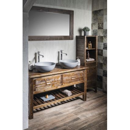 Sapho - Uz virsmas uzstādāma izlietne FORMIGO, diam. 39 cm, betona apdare/matēti pelēka