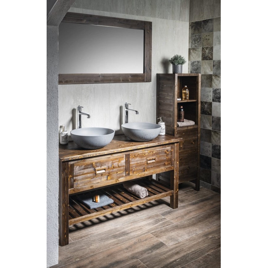 Sapho - Uz virsmas uzstādāma izlietne FORMIGO, diam. 39 cm, betona apdare/matēti pelēka